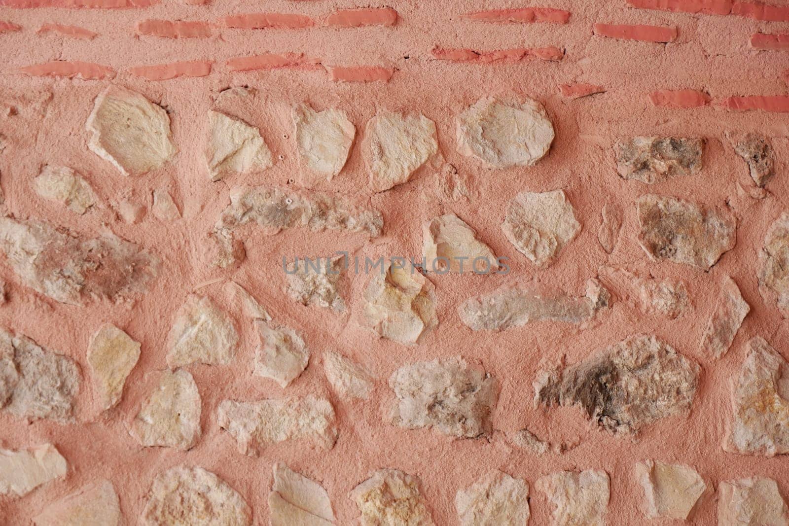 Natural stones and clay structures create an interesting design.
