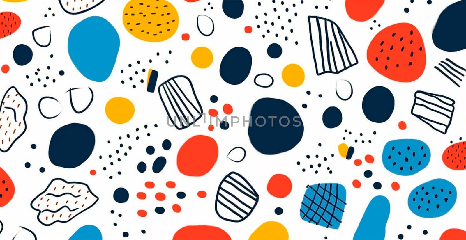 Abstract geometric shapes multicolored bright background - image