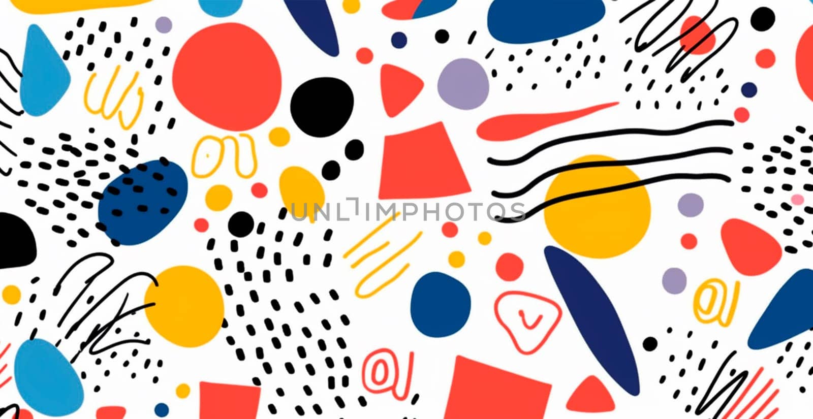 Abstract geometric shapes multicolored bright background - image