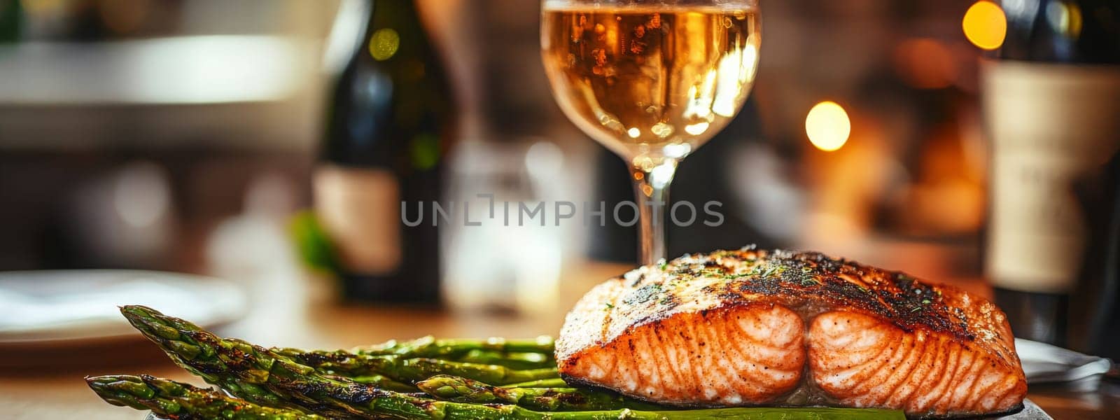 fried salmon on a plate, Generative AI, food