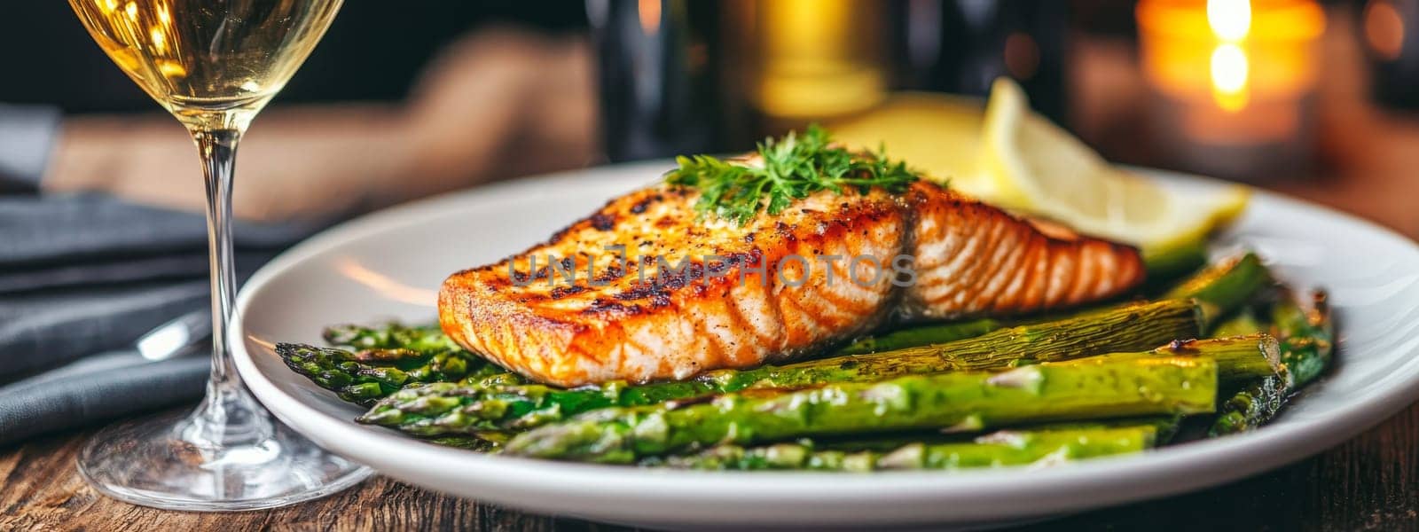 fried salmon on a plate, Generative AI, food