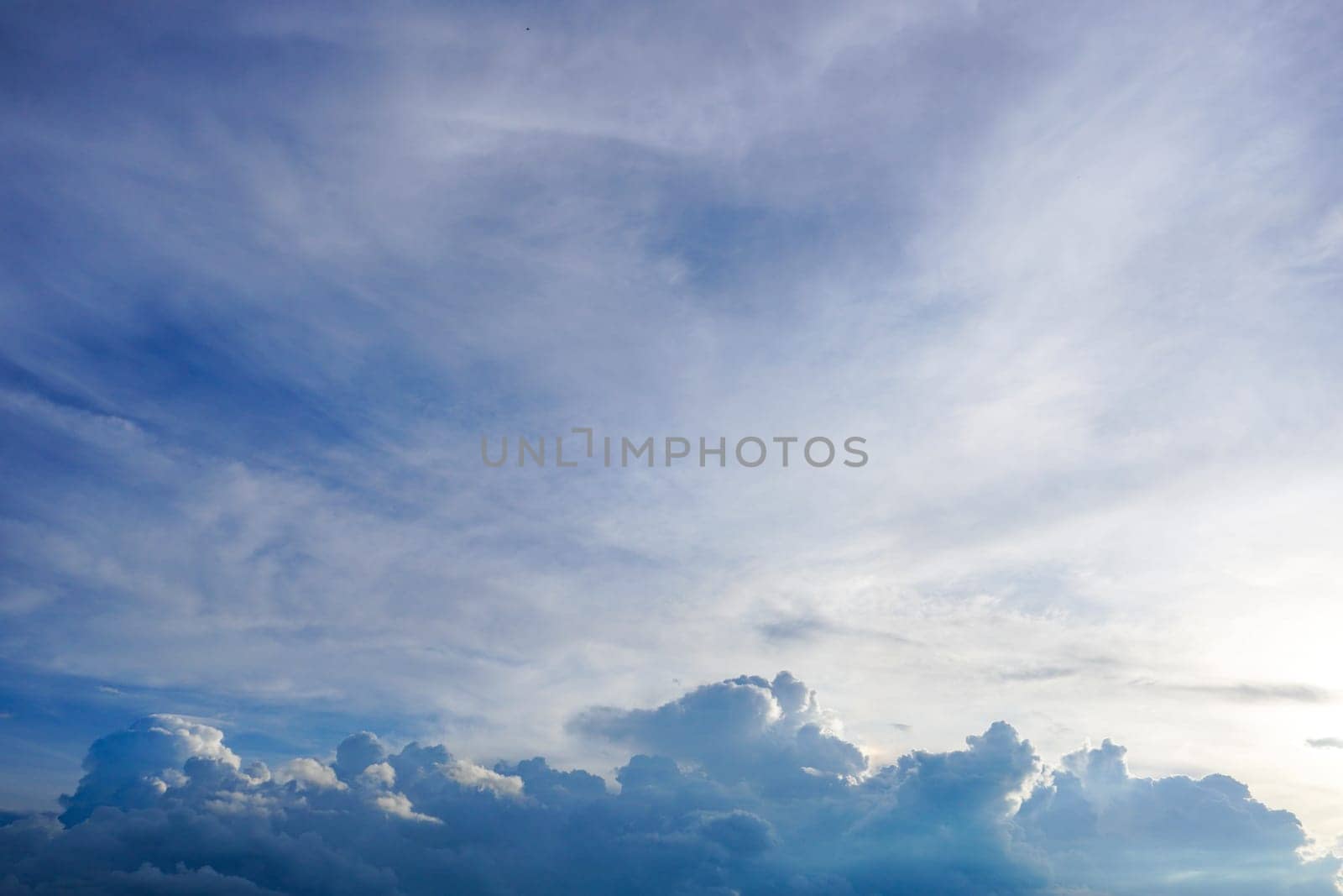 Blue sky background with clouds