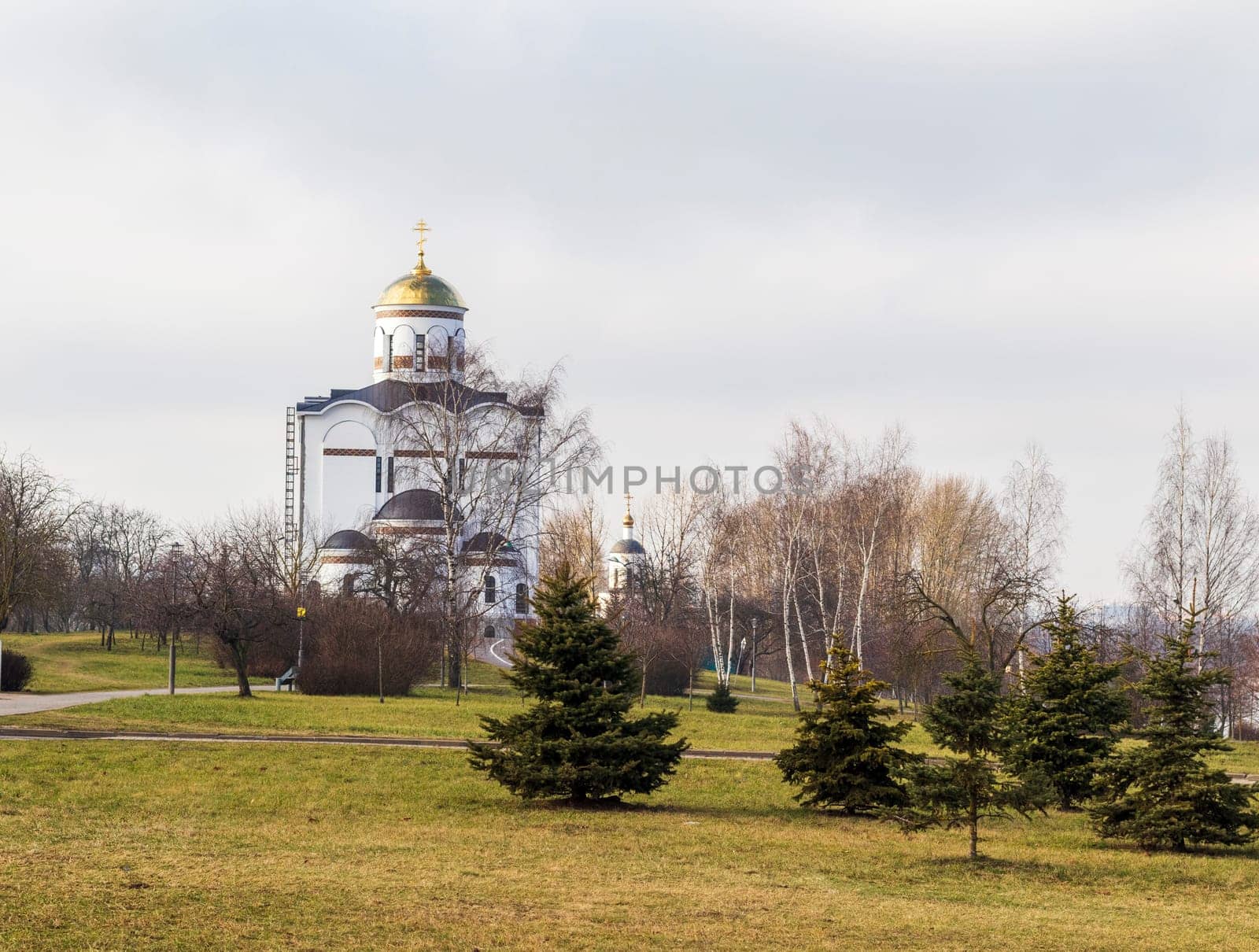 Shot of the orthodox church in the city