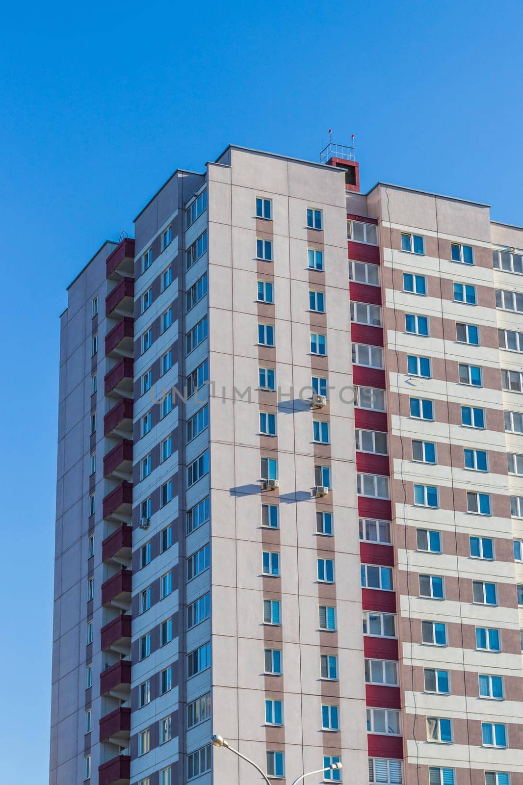 Facade of the building in the city