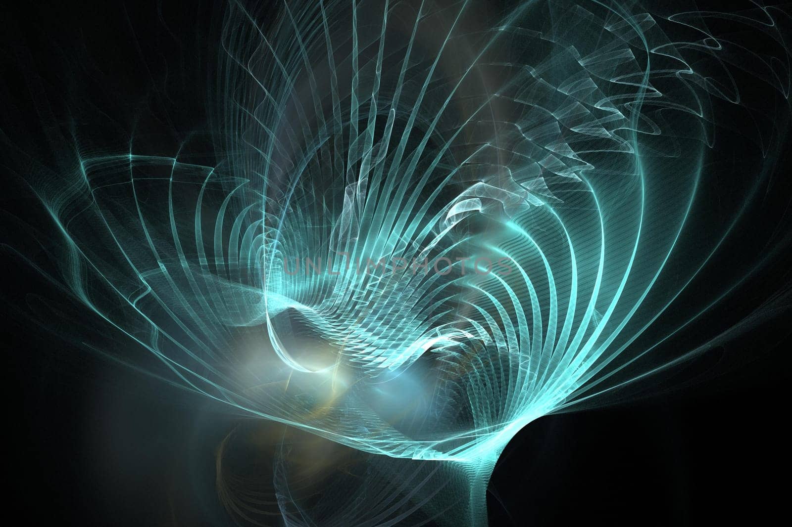 abstract background color trends 2023 , 3D illustration, rendering black multi colored lines fractal unique composition for graphic and design art projects. High quality