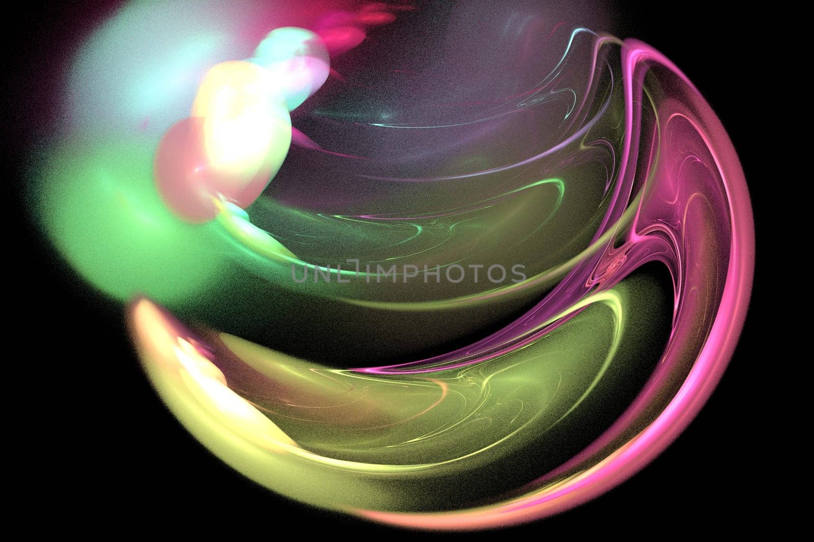 abstract background color trends 2023 , 3D illustration, rendering black multi colored lines fractal unique composition for graphic and design art projects. High quality