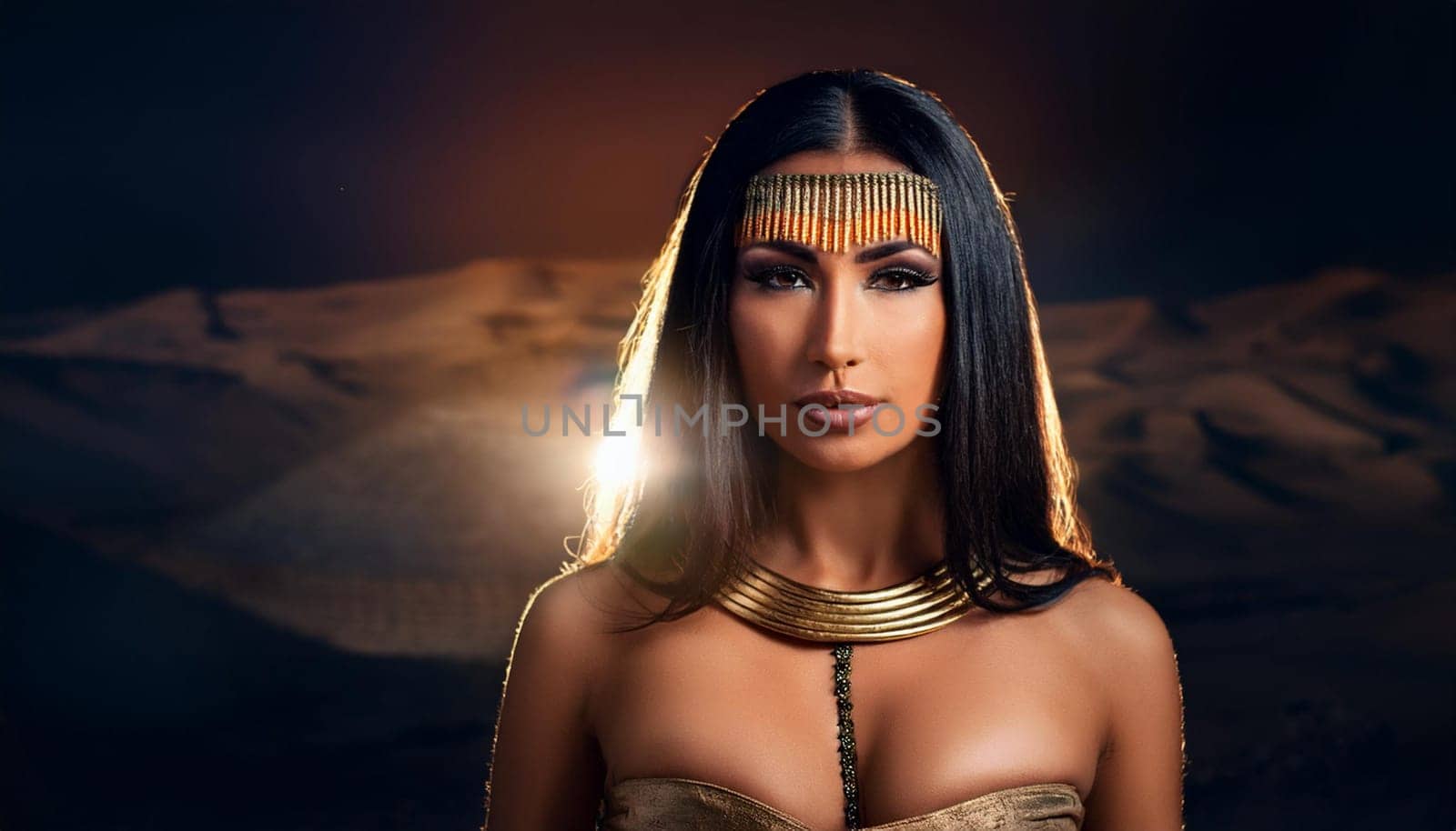 pretty young ancient egyptian woman, AI generated image