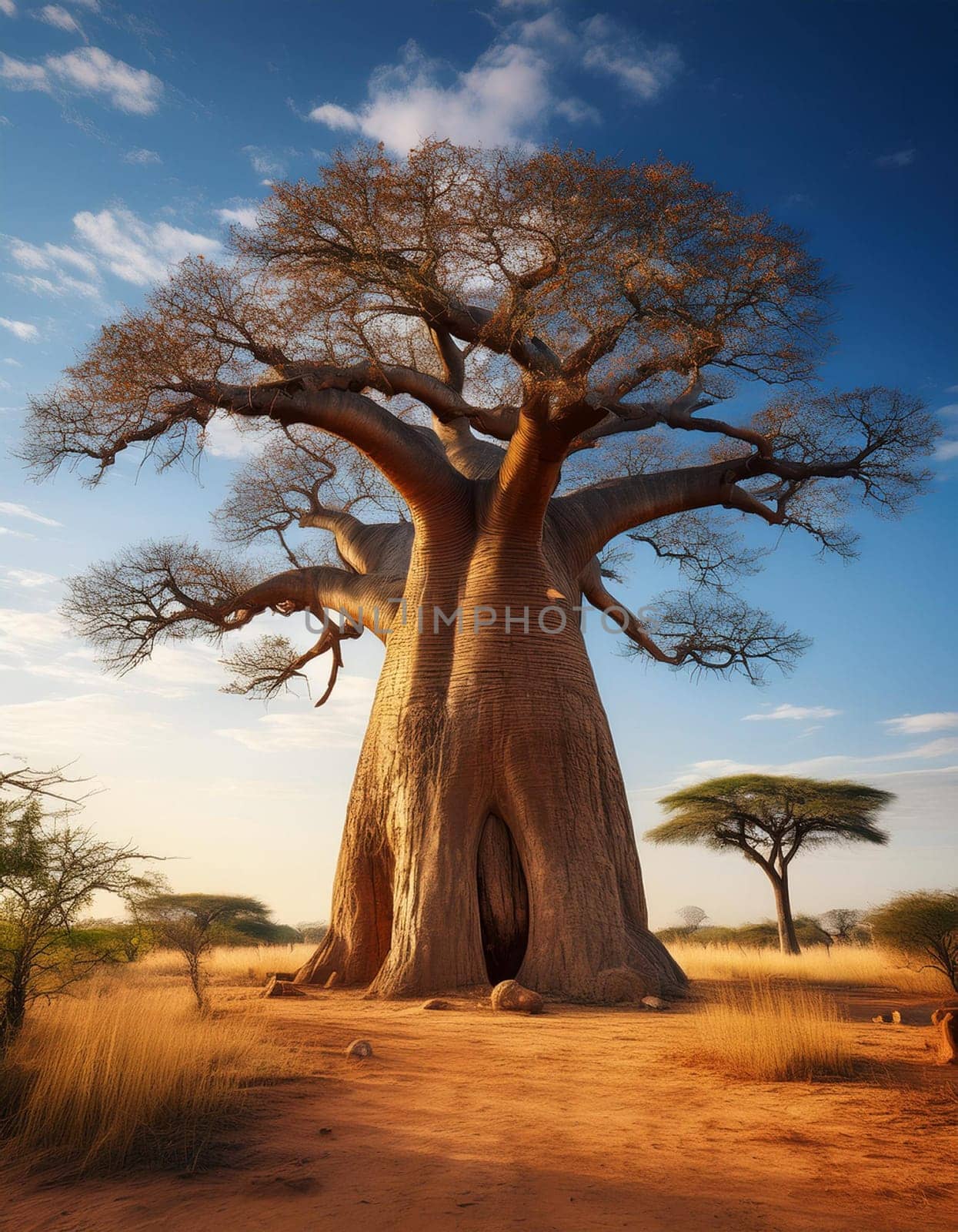 baobab tree scientific classification Adansonia, AI generated image