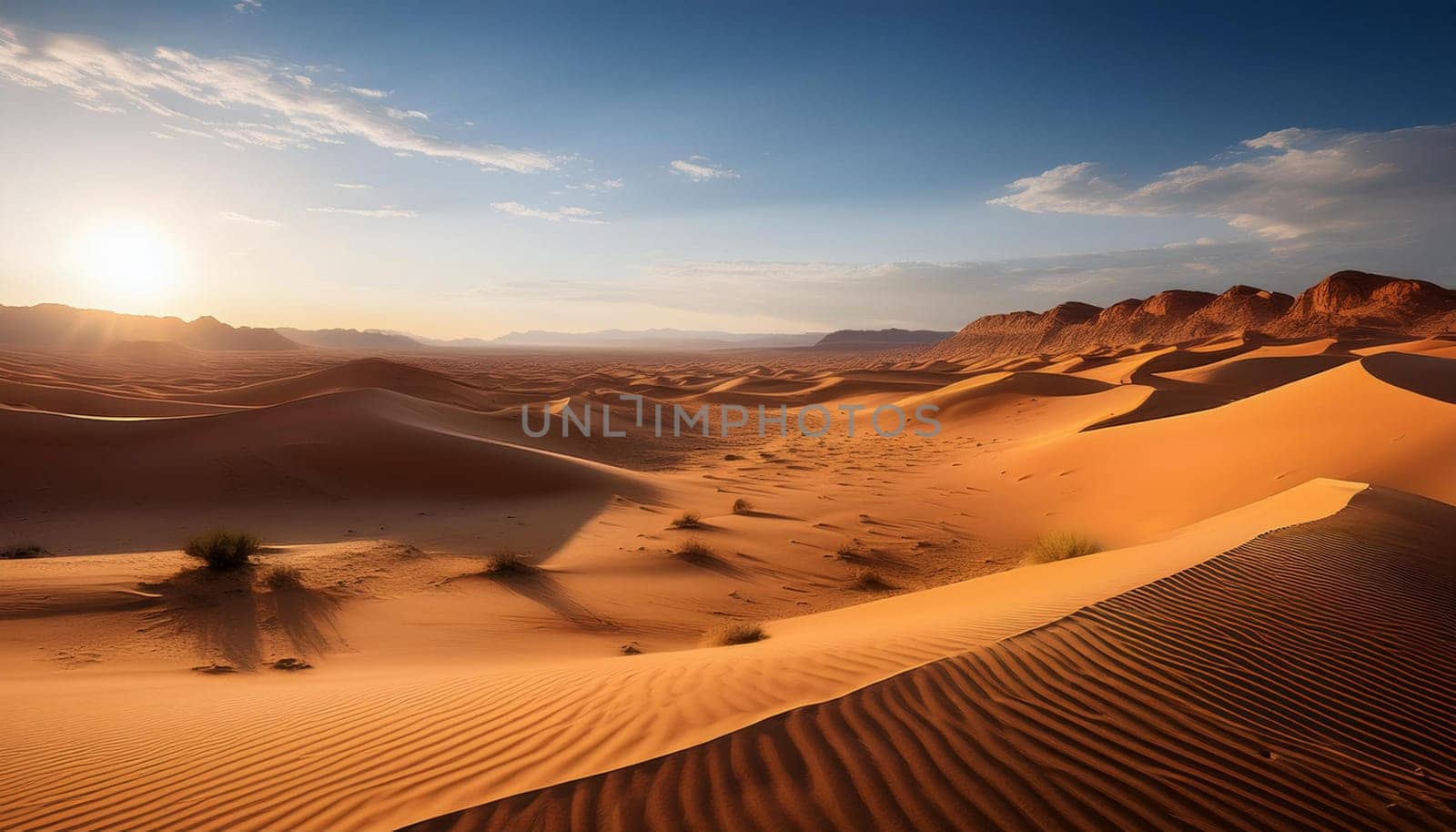 natural desert landscape scenery, AI generated image