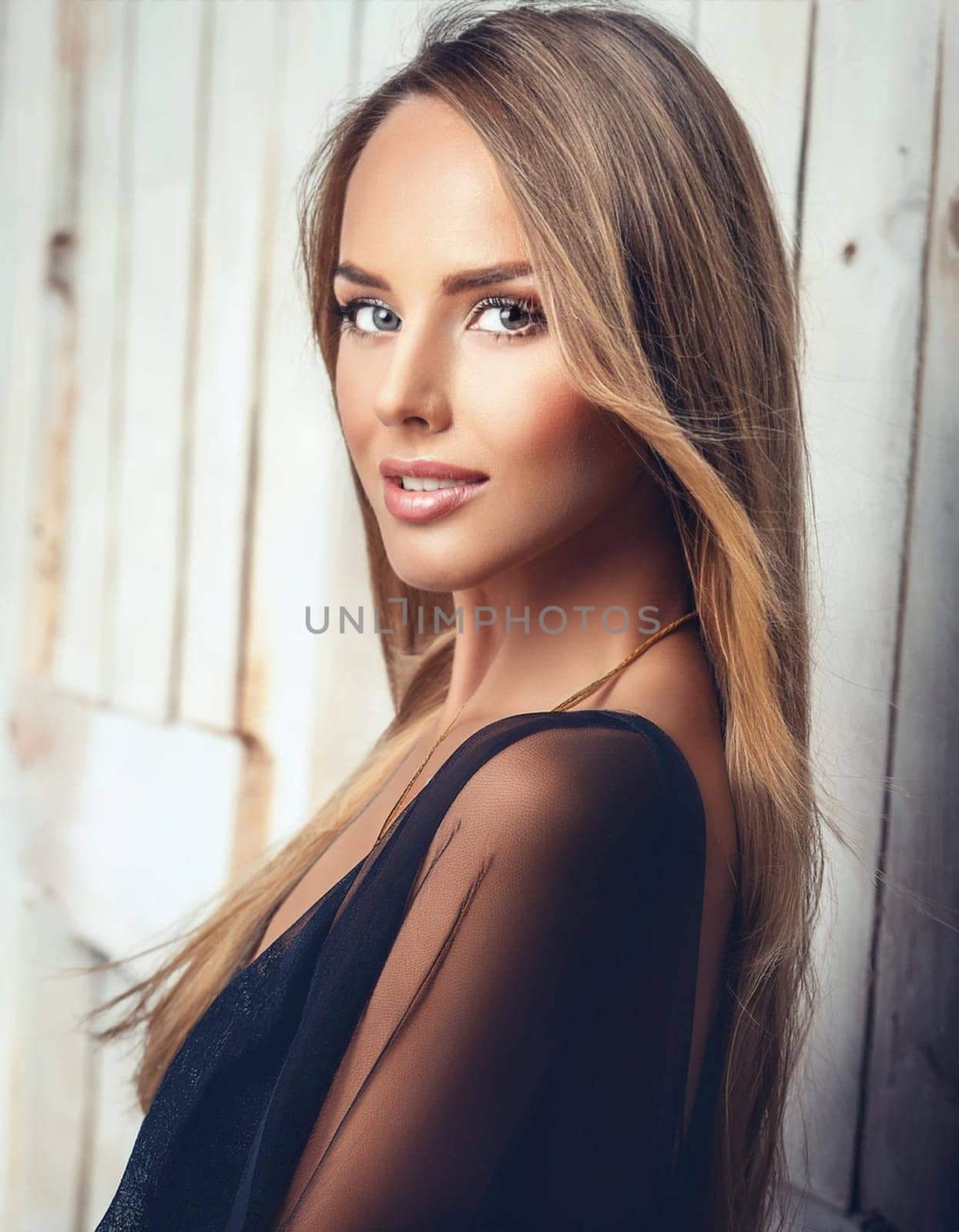 pretty young woman model, AI generated image
