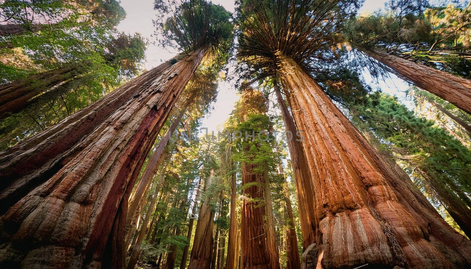 sequoia tree scientific name Sequoia sempervirens, AI generated image