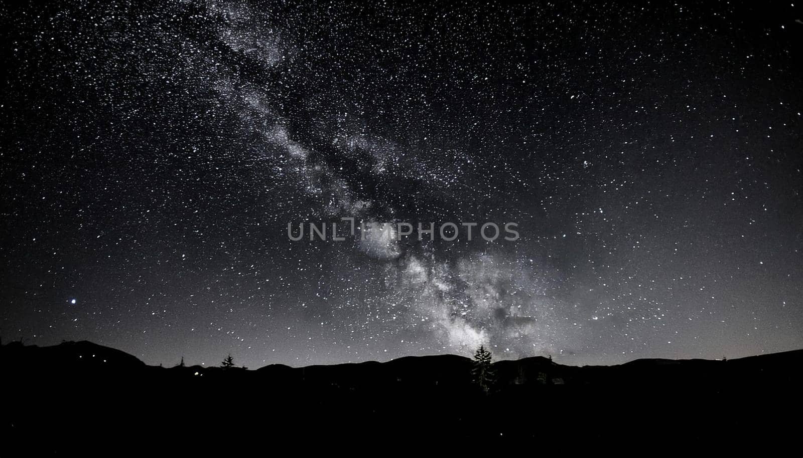 starry night sky useful as a background, AI generated image