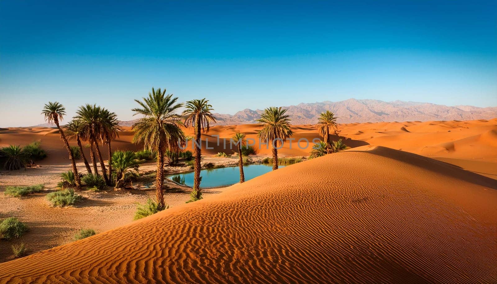 natural desert landscape scenery, AI generated image