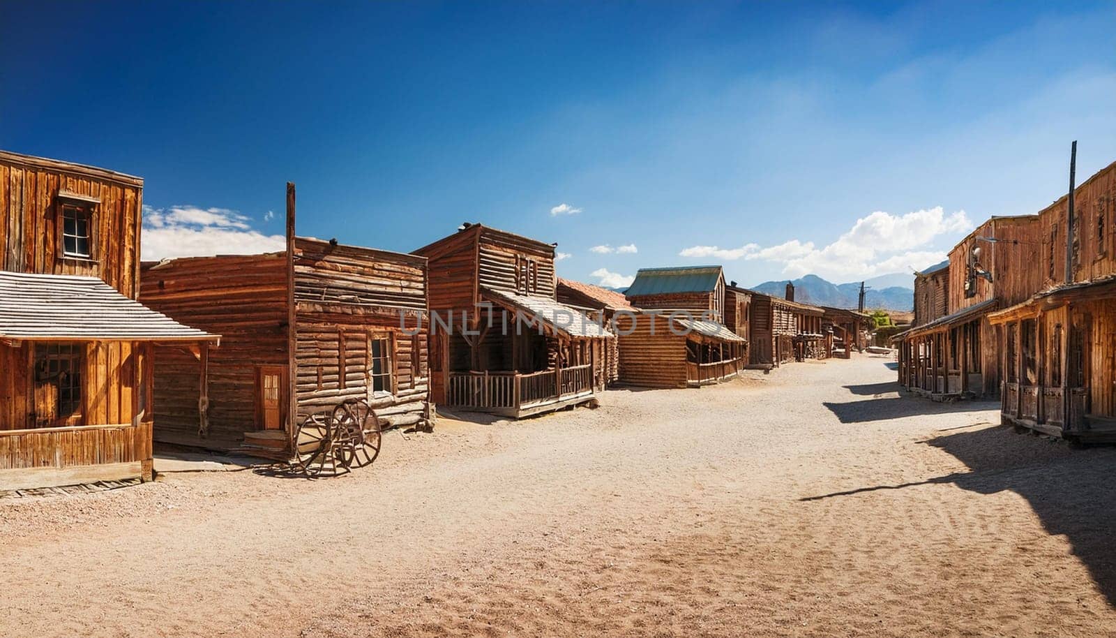 old wild west town scenery, AI generated image