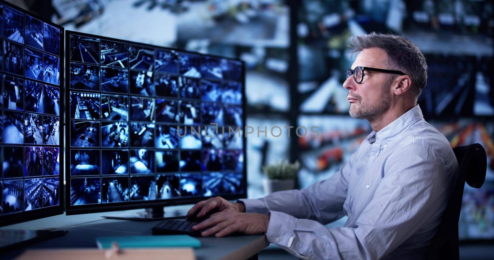 CCTV Security Camera Surveillance Using Multiple Monitors