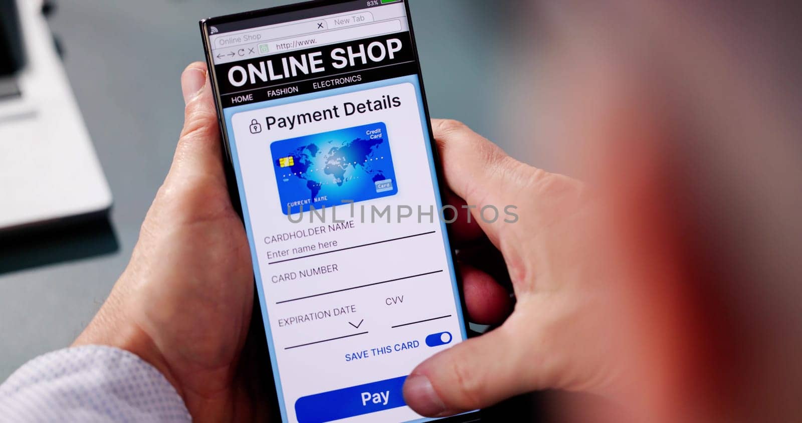 Online Ecommerce Website Store Shopping On Smartphone