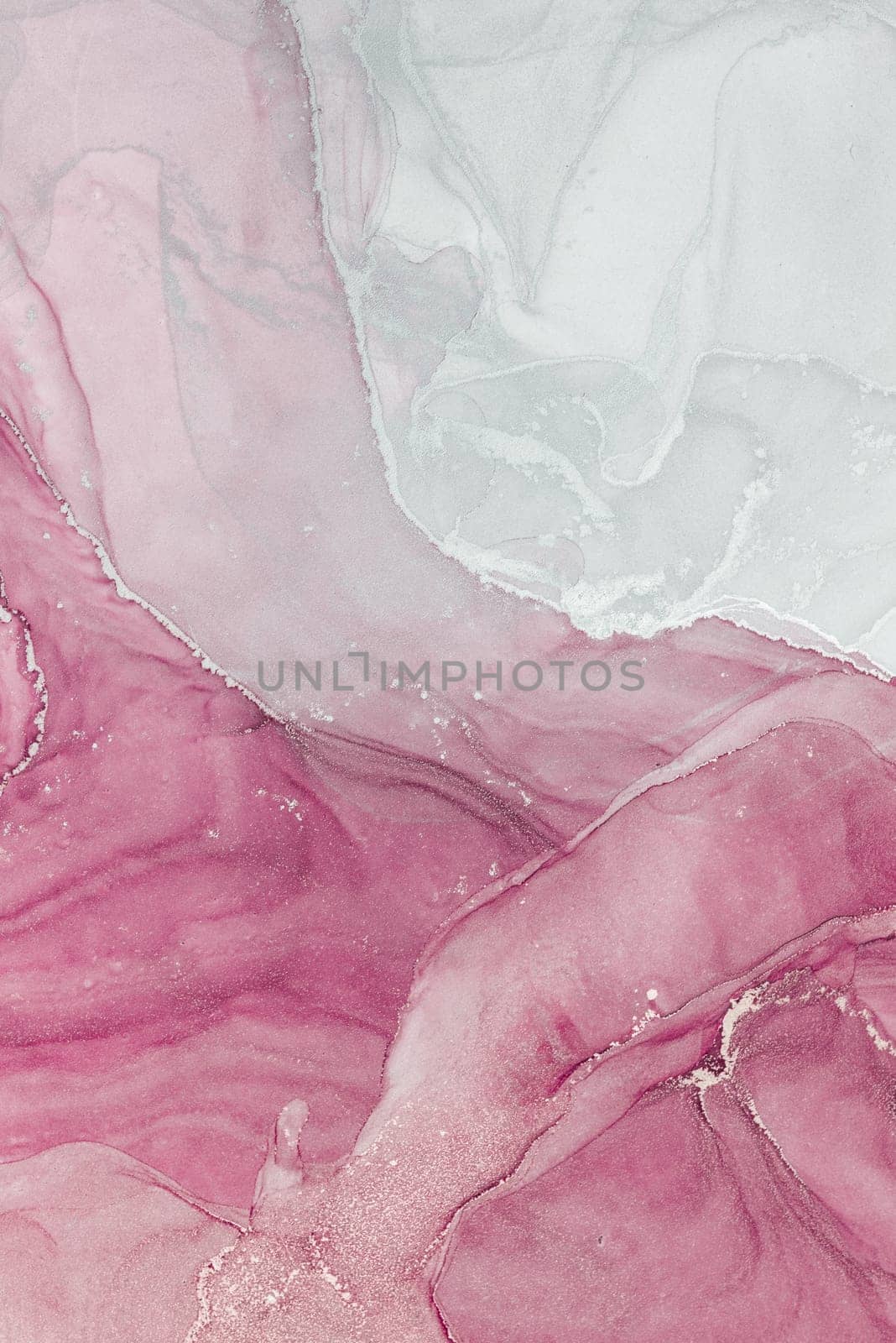 Soft pink and white hues meld together in this stunning alcohol ink artwork, creating a gentle, flowing abstract design that evokes tranquility and elegance.