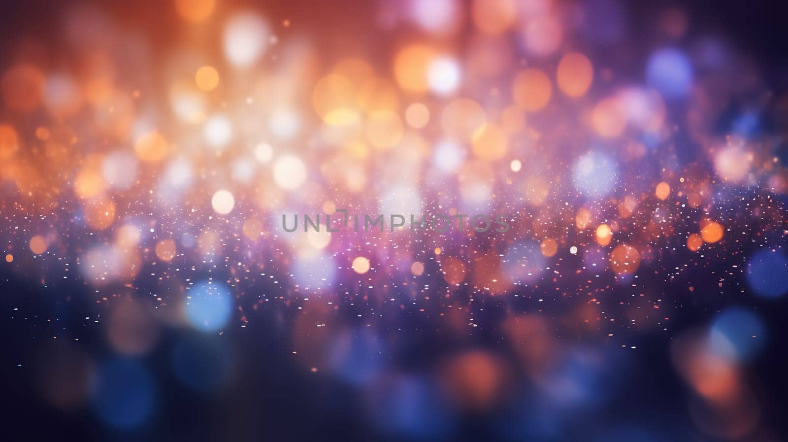 Blurred glowing sparkling with a colorful lights and effects