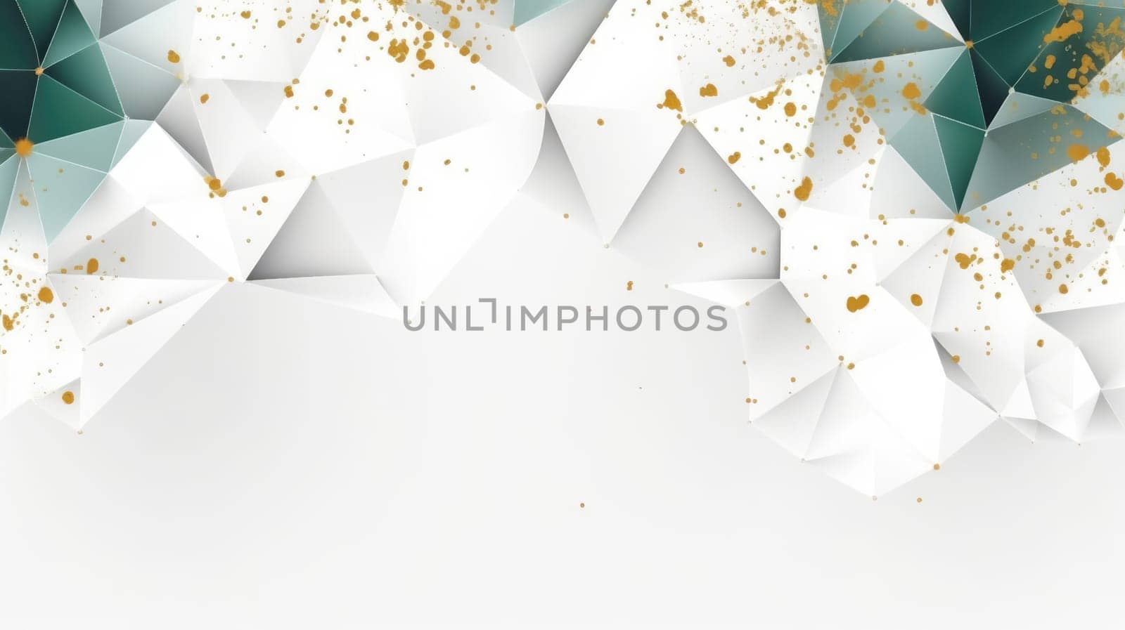 Abstract watercolor artwork mixed with buzzy geometric shapes for background of social media banner generative AI image