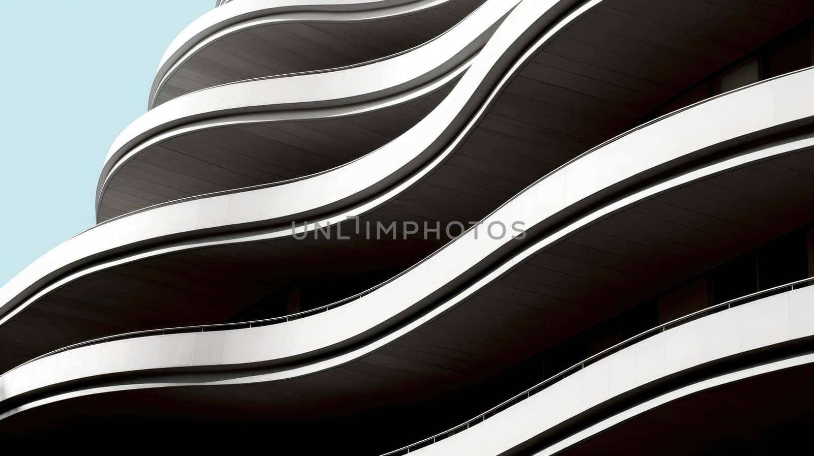 Architecture abstract, curve, wave. Generative AI imageG33.