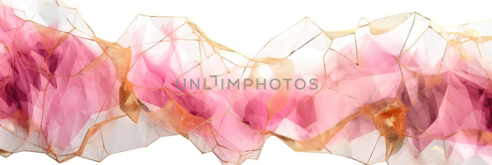 Abstract watercolor artwork mixed with buzzy geometric shapes for background of social media banner generative AI image