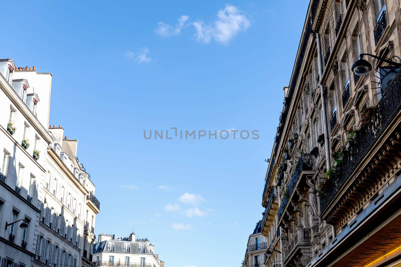 Facade of residential building in Paris, France. High quality photo