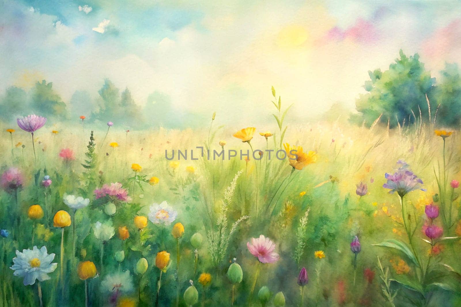 a piece of grassland, especially one used for hay