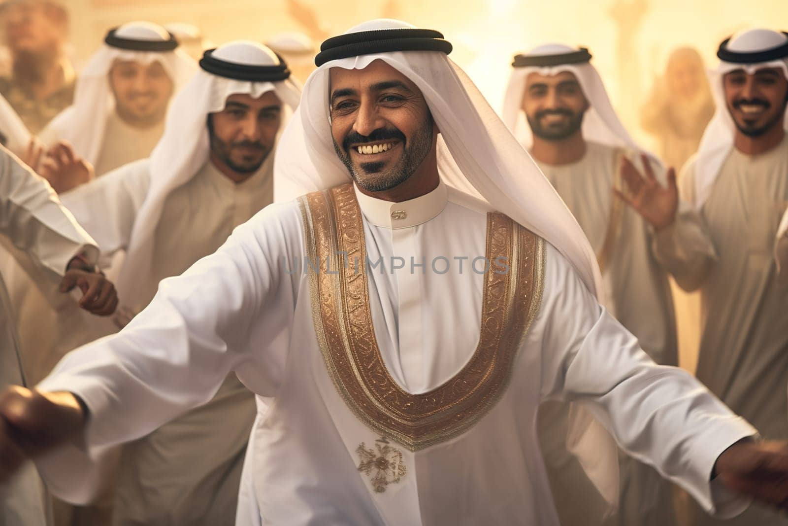 Traditional Emirati male dance Al Ayalah at Al Hosn festival. Emirates by Yurich32