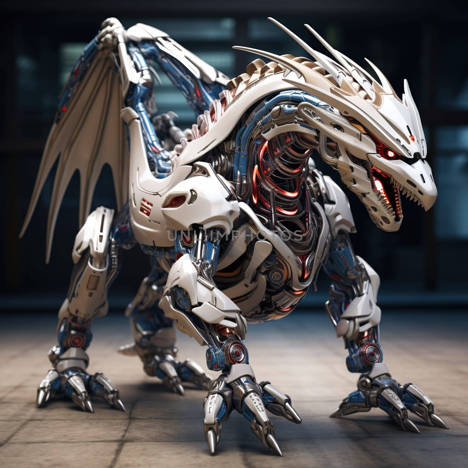 Robotic dragon, symbol of 2024. Fantasy by Yurich32