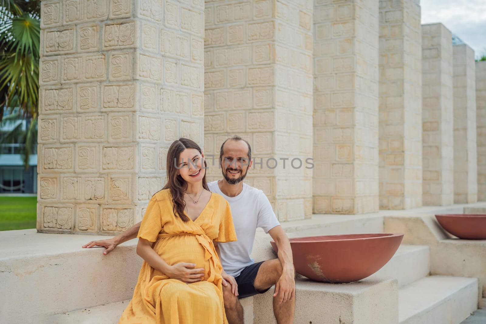 A loving couple in their 40s cherishing the miracle of childbirth in Mexico, embracing the journey of parenthood with joy and anticipation.