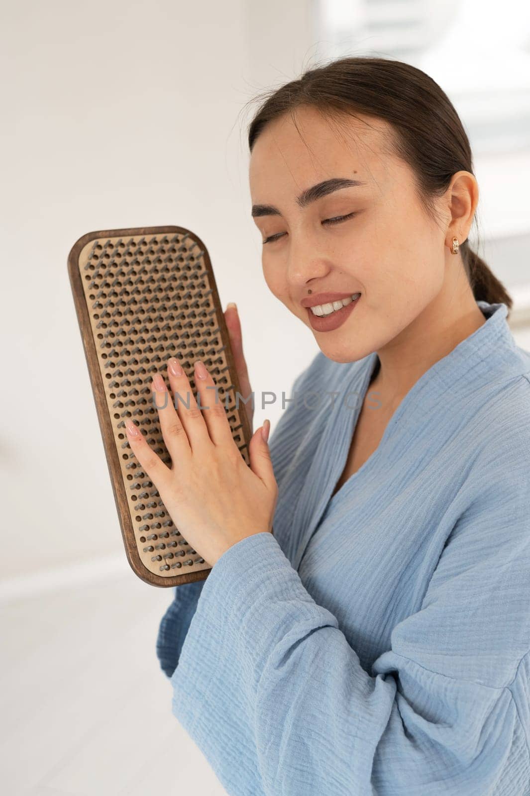 Portrait of asian woman with sadhu boards. by mrwed54