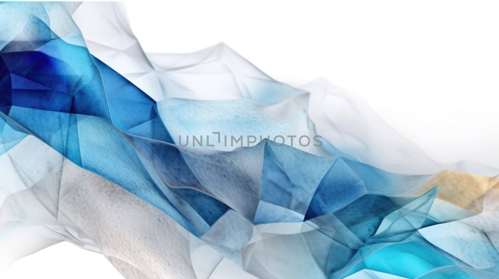 Abstract watercolor artwork mixed with buzzy geometric shapes for background of social media banner generative AI image