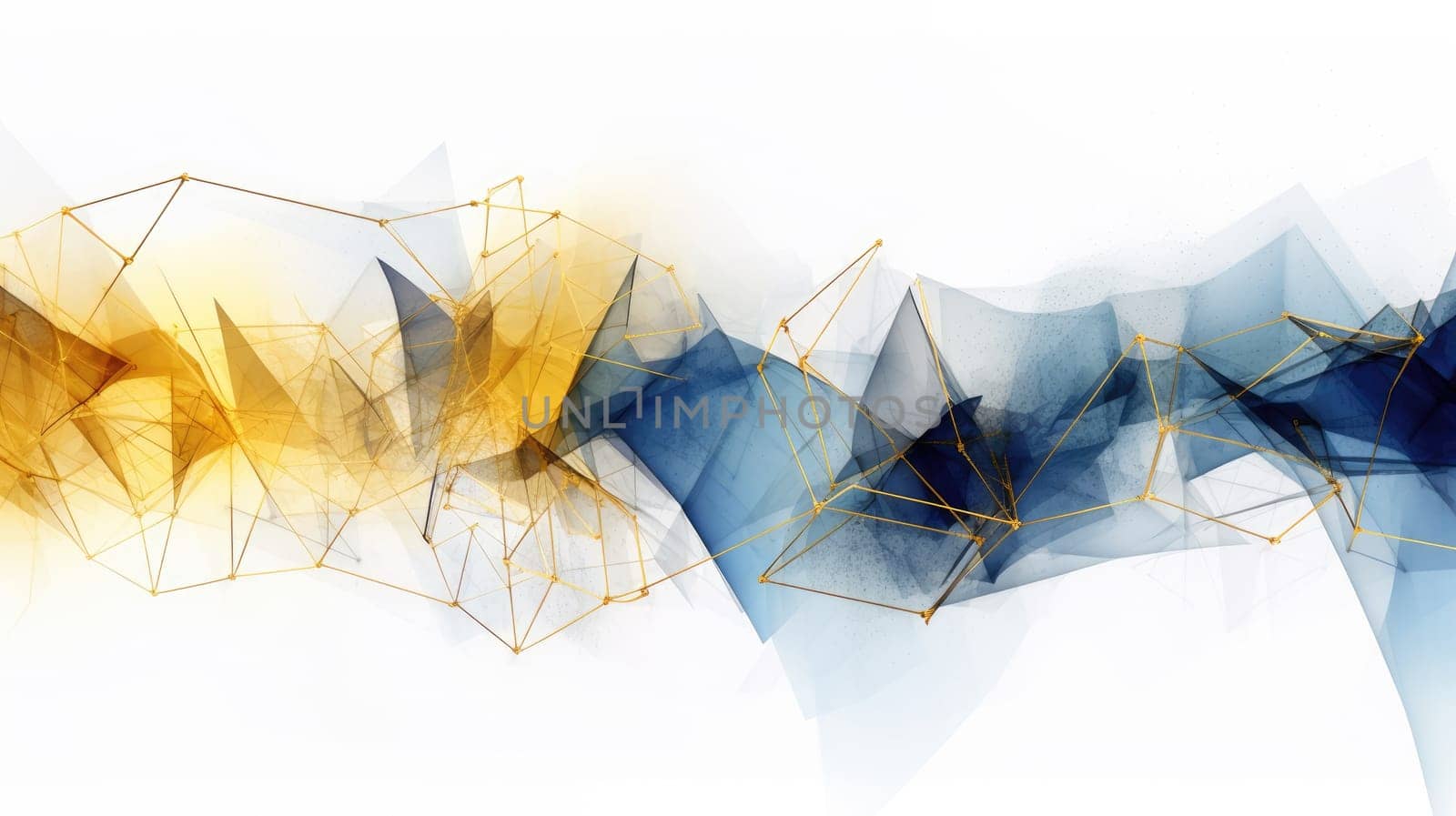 Abstract watercolor artwork mixed with buzzy geometric shapes by biancoblue