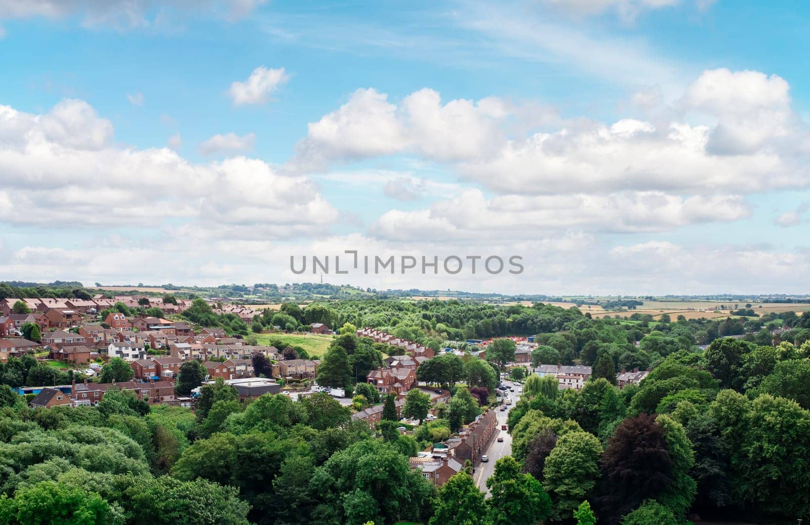 Usual English town   in Yorkshire on summer  sunny day. by Iryna_Melnyk