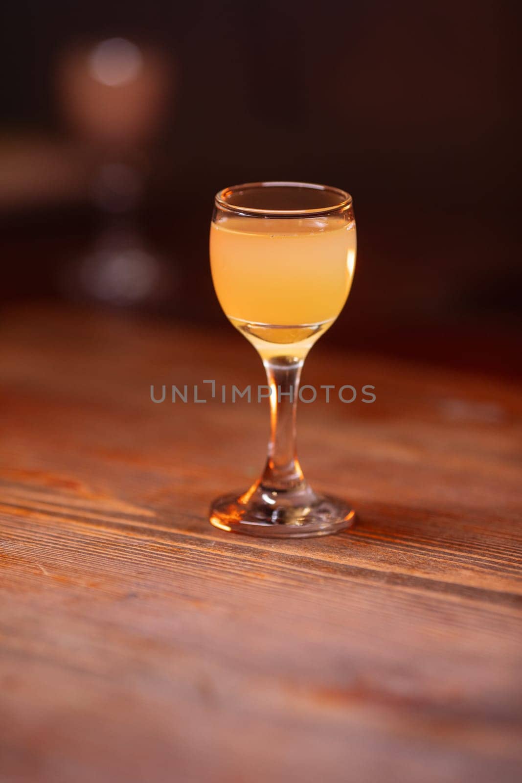 A beautiful bright cocktail. Restaurant. Delicious and beautiful