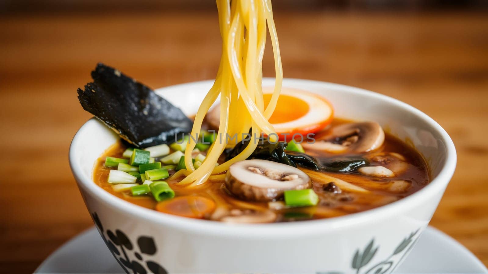 Pan-Asian soups, a combination of bright aromas, rich broths and a harmony of flavors that reflects the culture of Asia. High quality photo