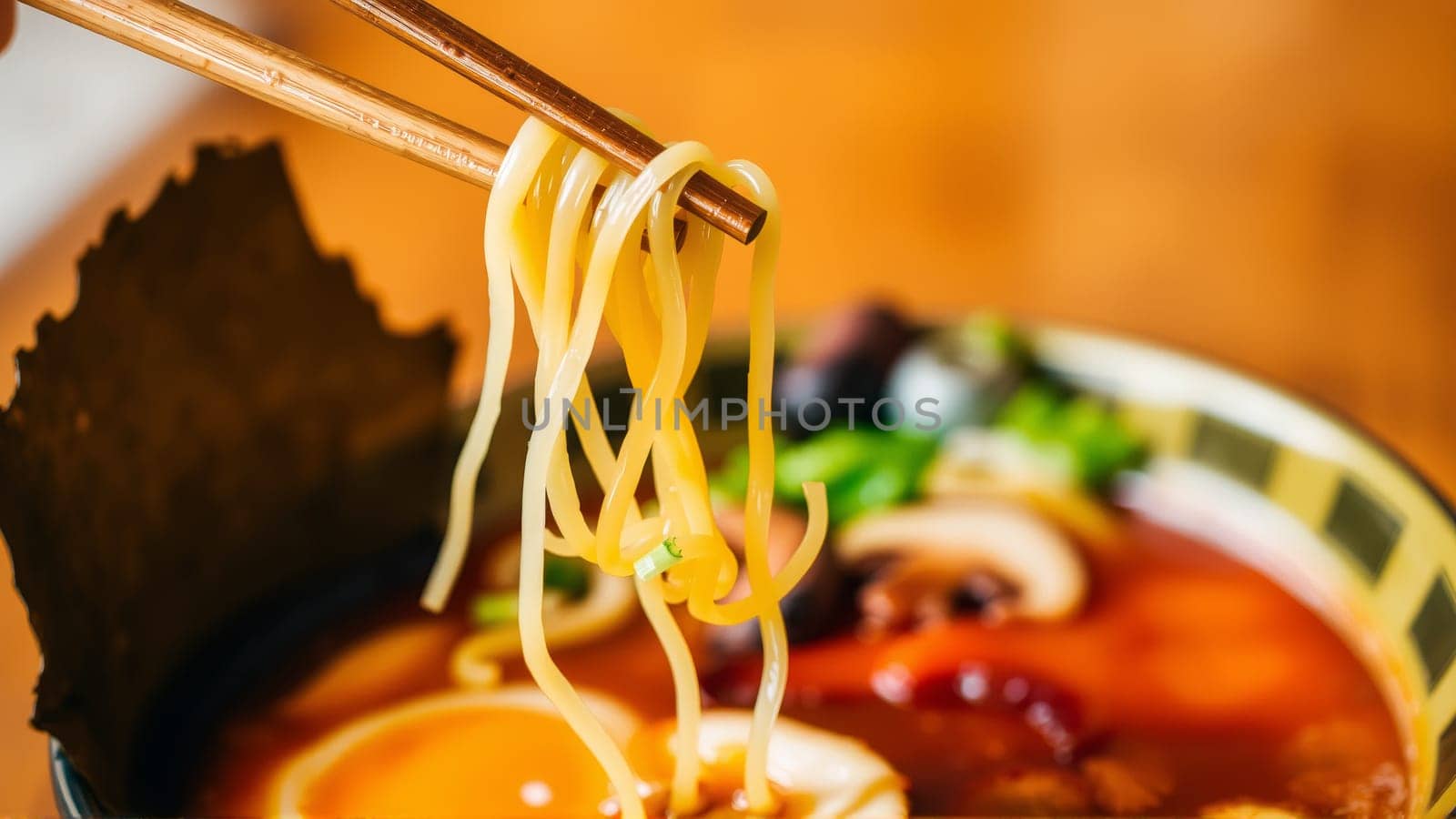 Pan-Asian soups, a combination of bright aromas, rich broths and a harmony of flavors that reflects the culture of Asia. High quality photo