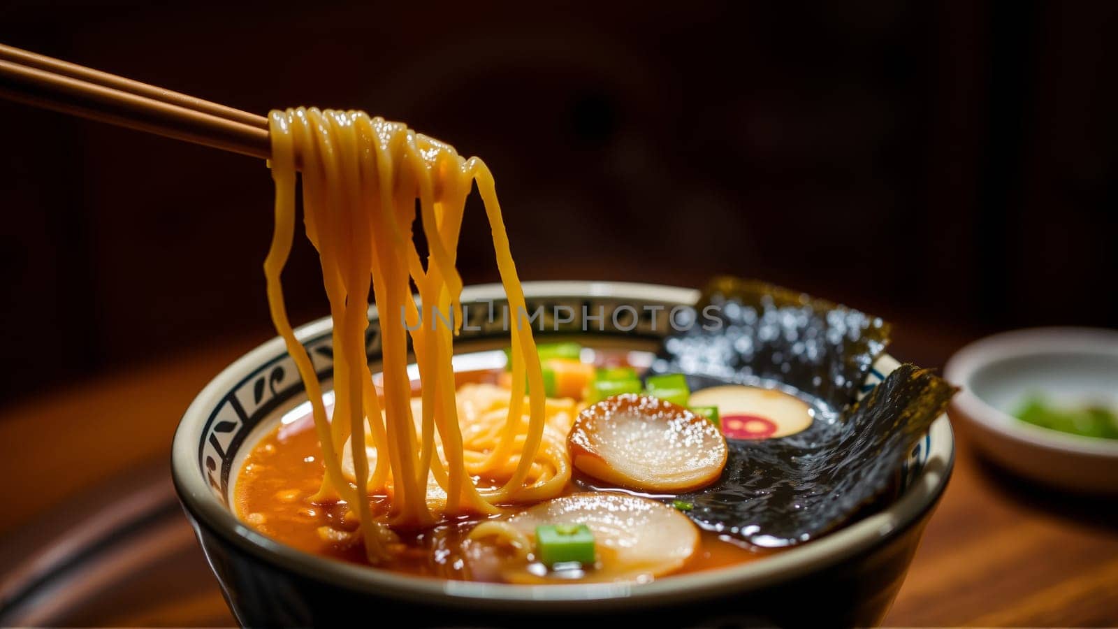Pan-Asian soups, a combination of bright aromas, rich broths and a harmony of flavors that reflects the culture of Asia. High quality photo