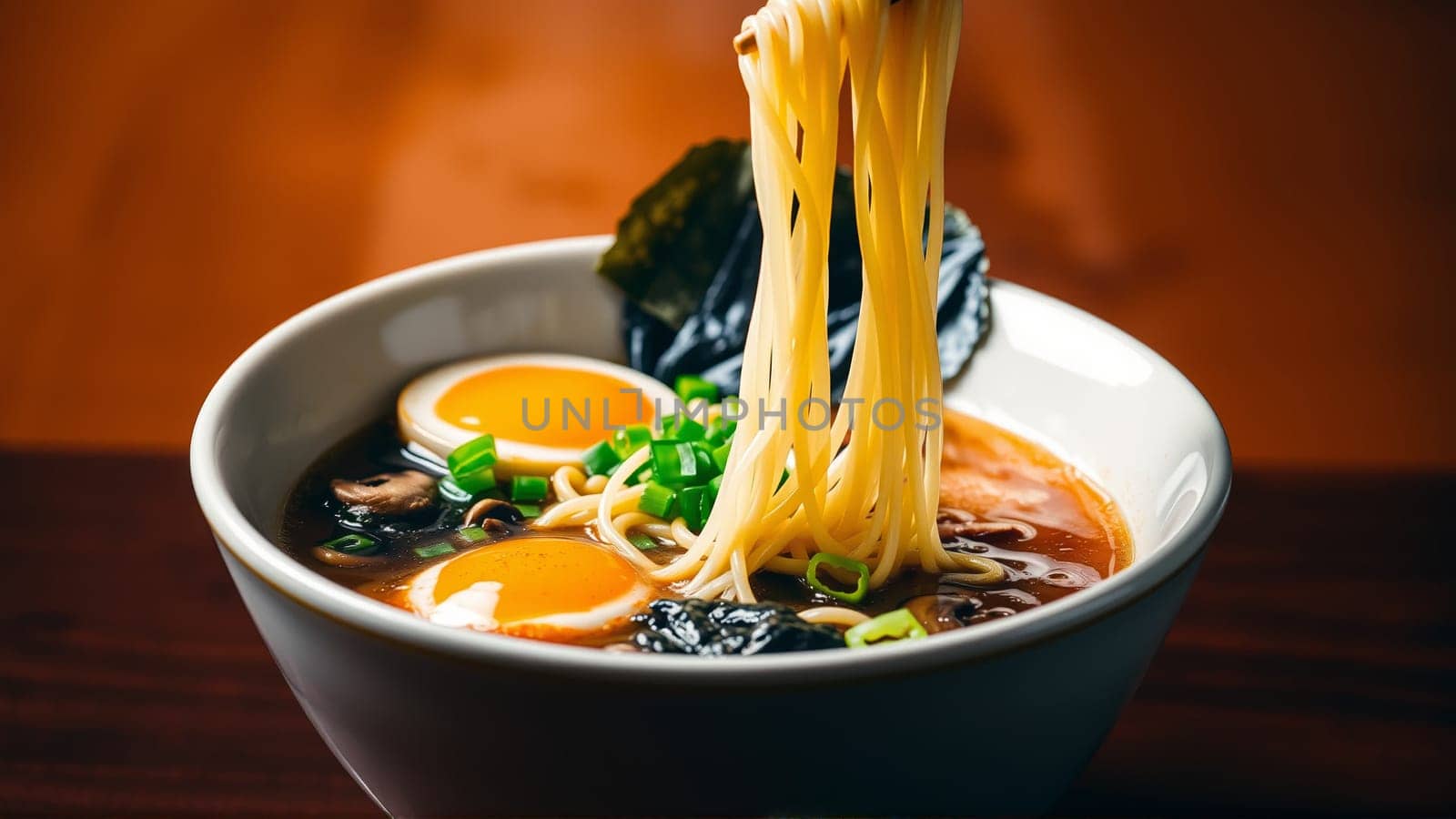Pan-Asian soups, a combination of bright aromas, rich broths and a harmony of flavors that reflects the culture of Asia. High quality photo