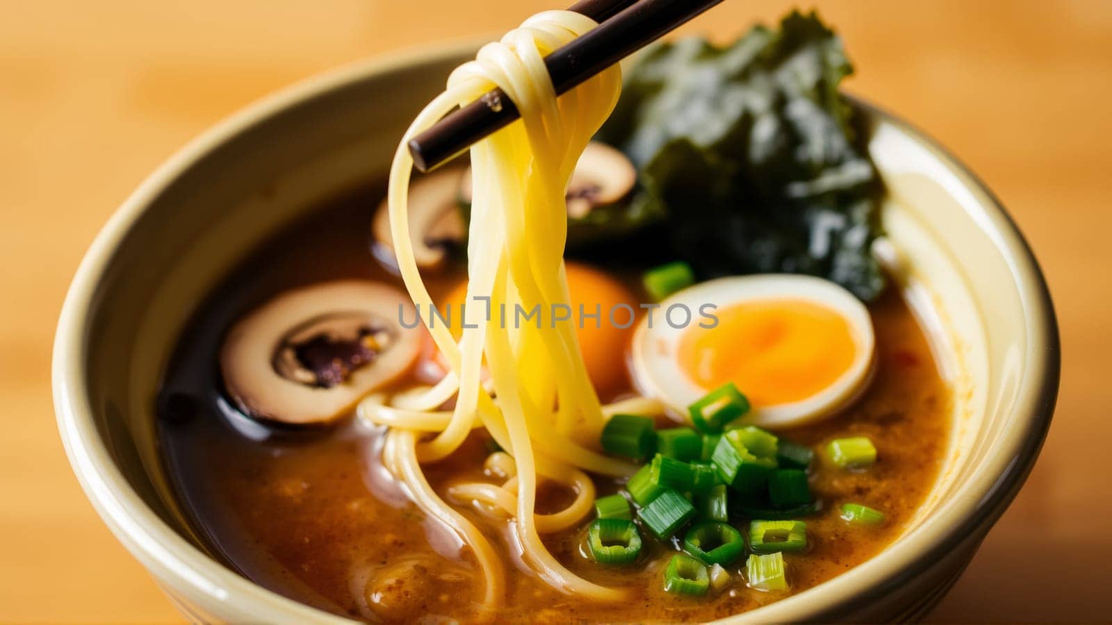 Pan-Asian soups, a combination of bright aromas, rich broths and a harmony of flavors that reflects the culture of Asia. High quality photo
