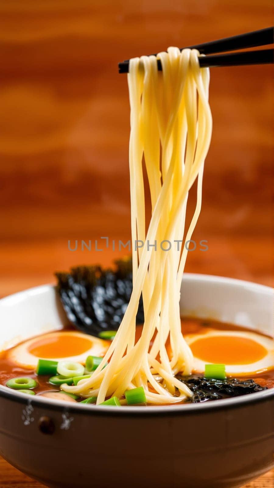 Pan-Asian soups, a combination of bright aromas, rich broths and a harmony of flavors that reflects the culture of Asia. High quality photo