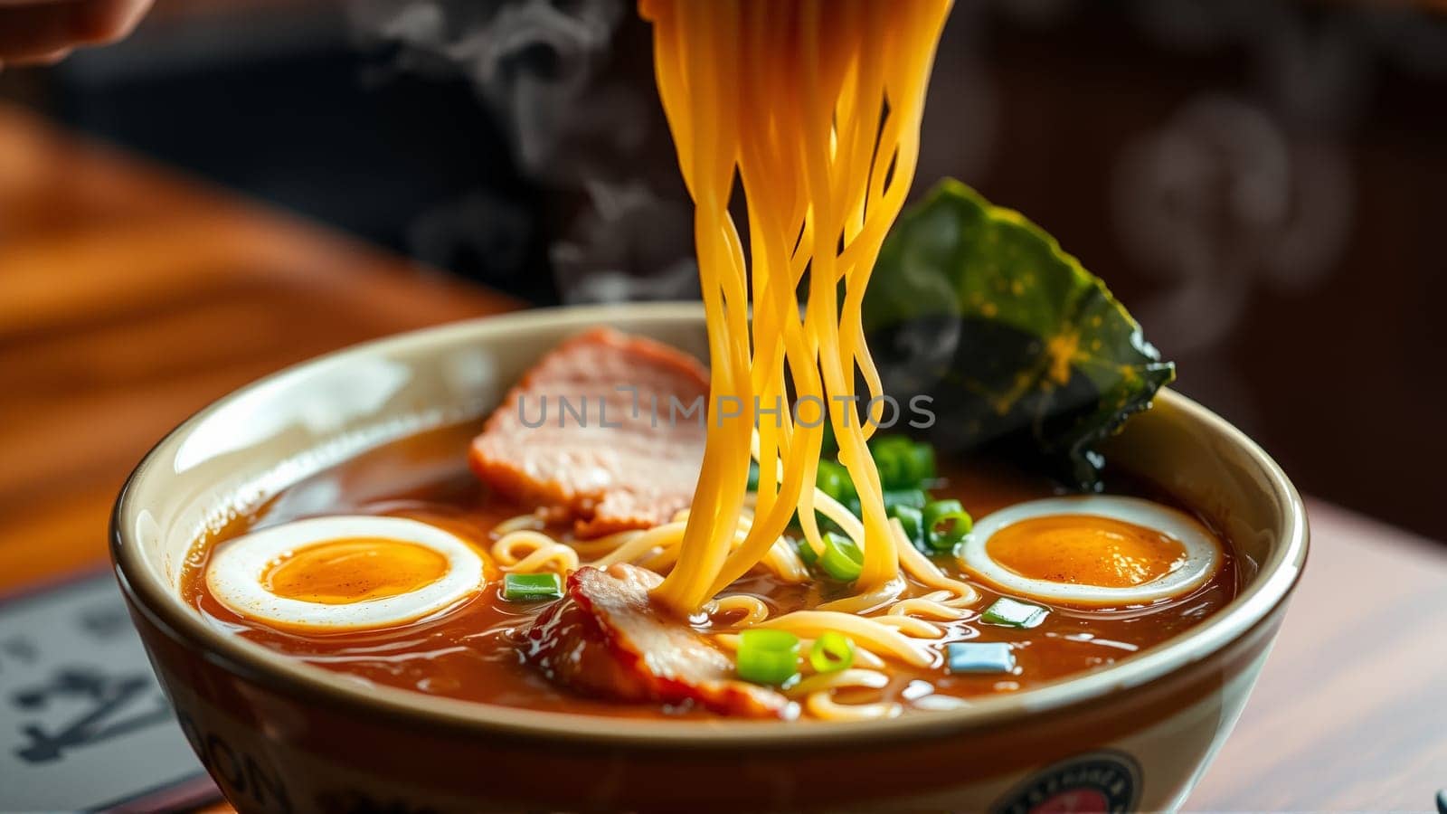 Pan-Asian soups, a combination of bright aromas, rich broths and a harmony of flavors that reflects the culture of Asia. High quality photo