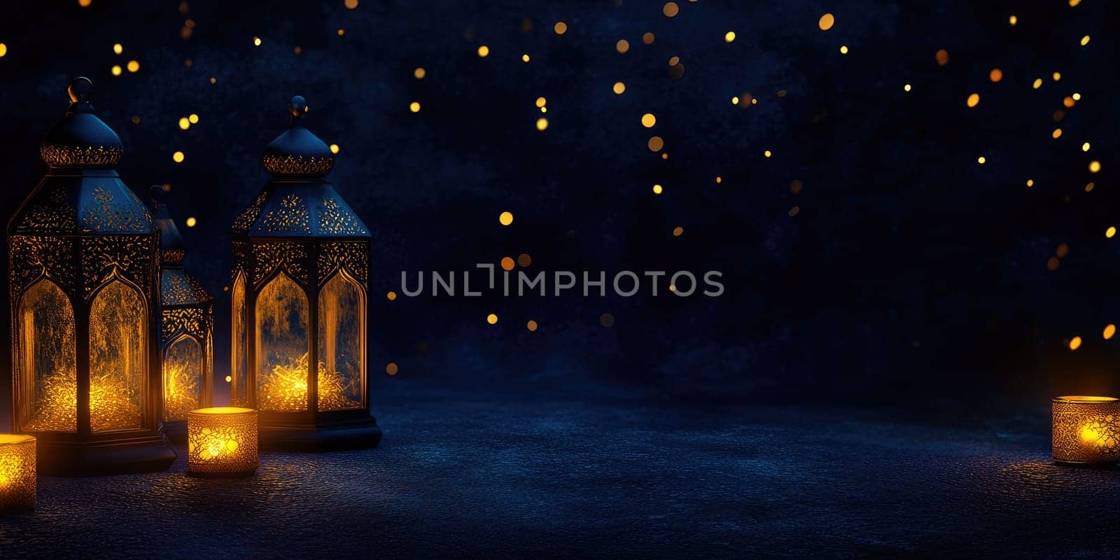 Elegant lantern scene with soft gradient for cozy and serene atmosphere.