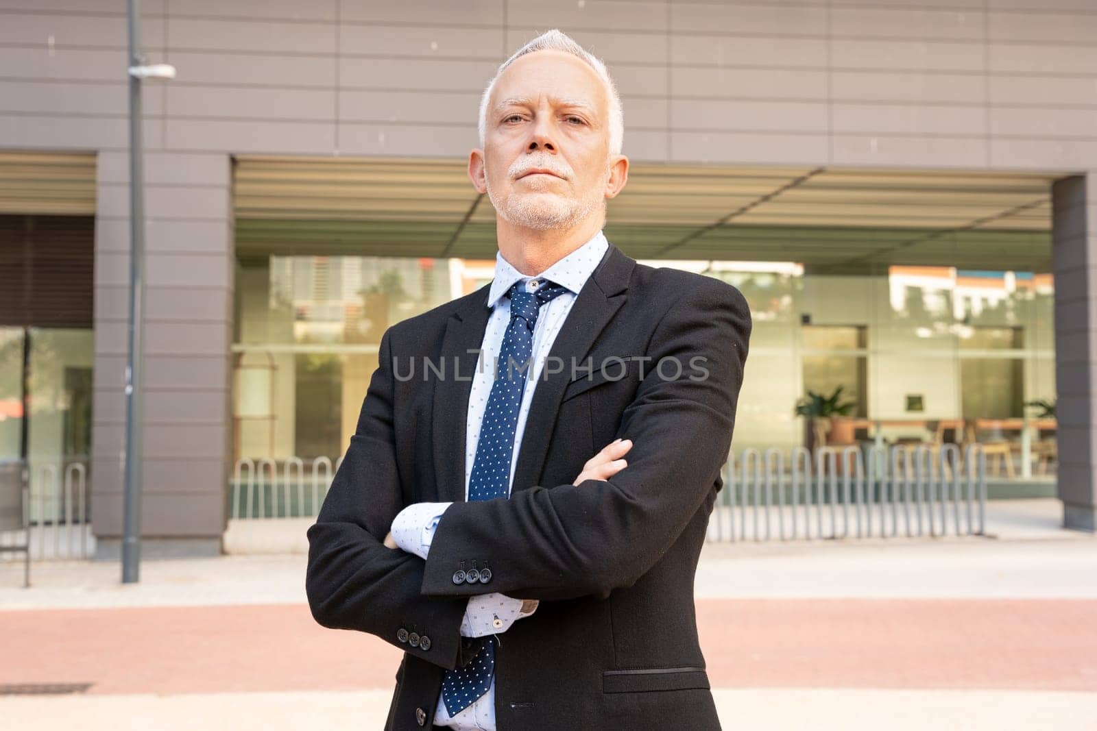 Professional, mature and serious executive manager, proud lawyer, business leader in suit and tie.