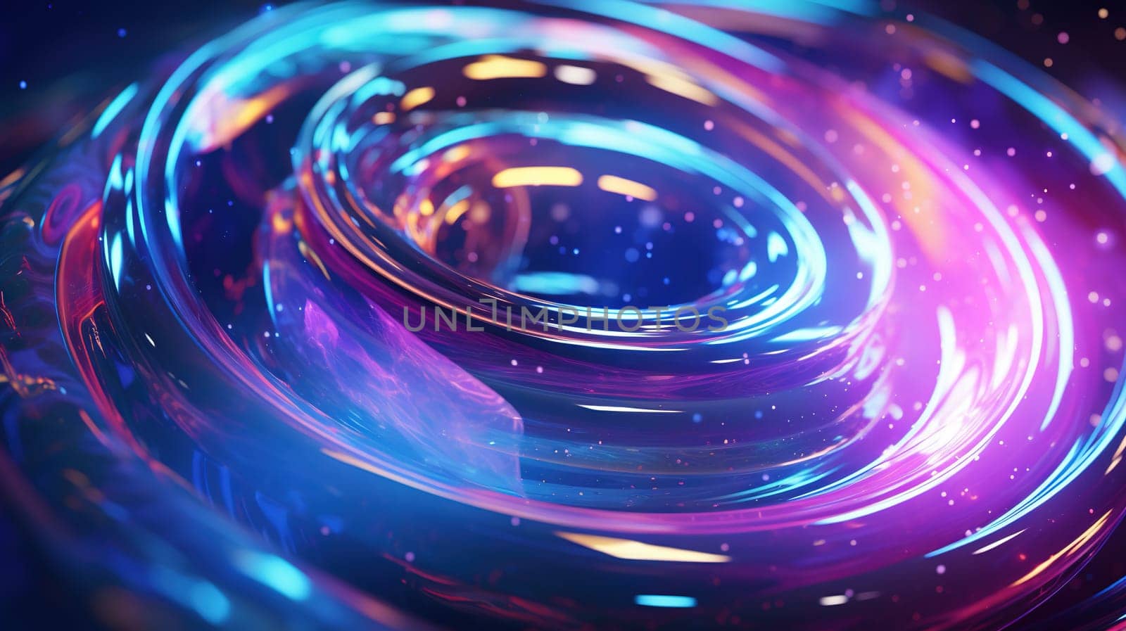 Abstract background with swirl of colors twisting in motion in vivid color vortex. Generated AI