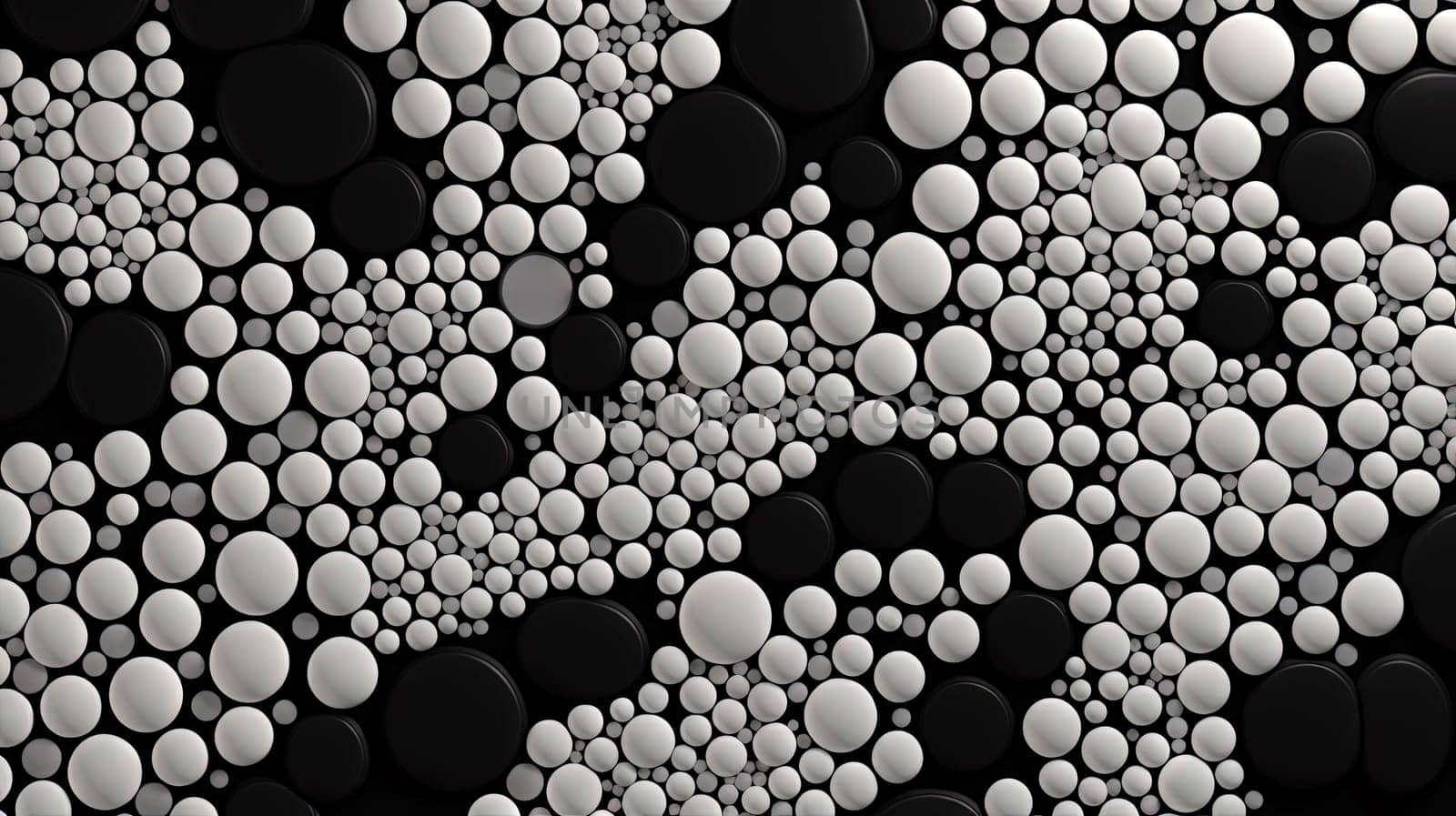 Abstract background with dotted fractal ornament and science styled cellular mesh. Generated AI.