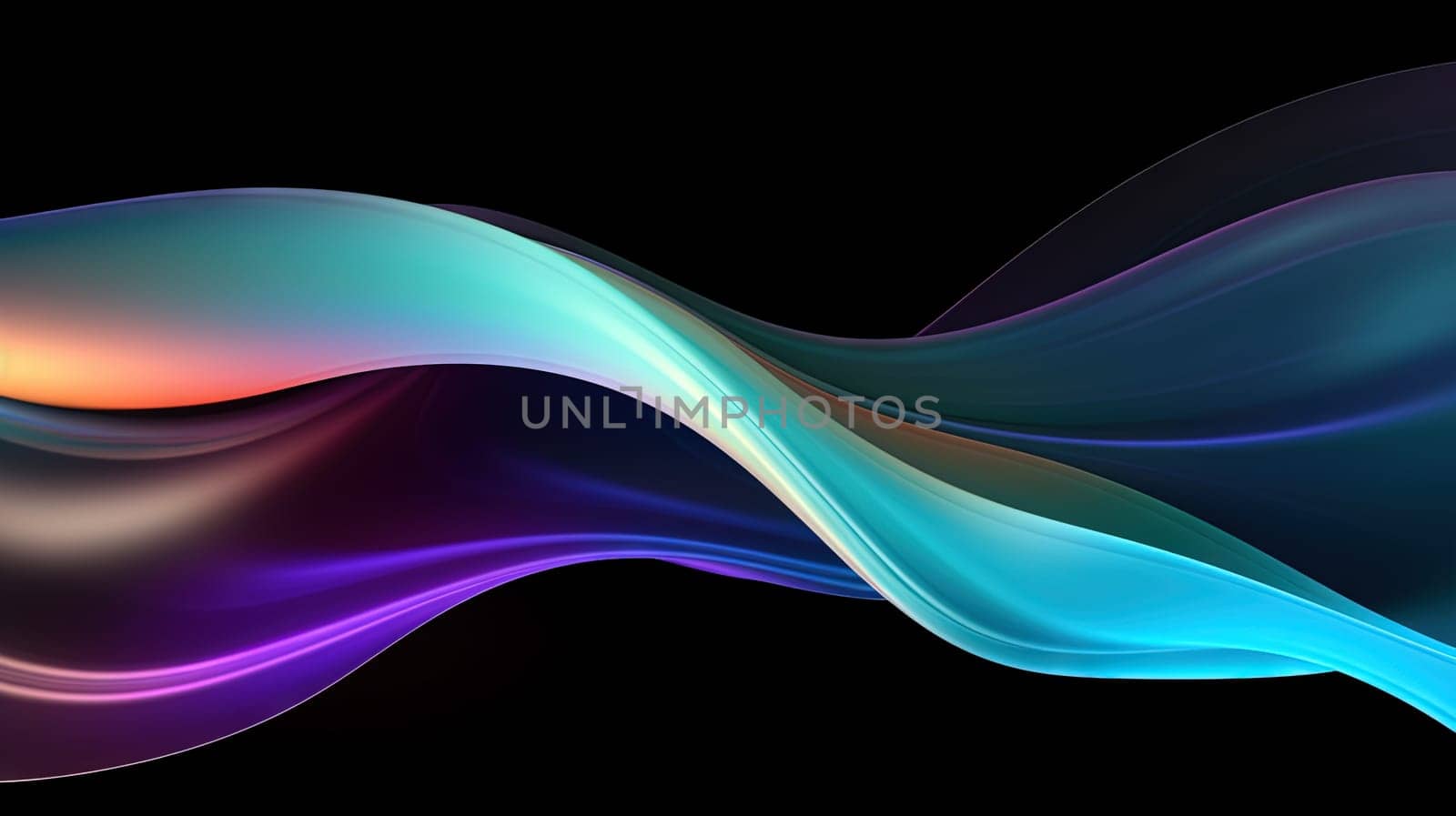 Vibrant abstract waveform with fluid motion and colorful gradients. Generated AI