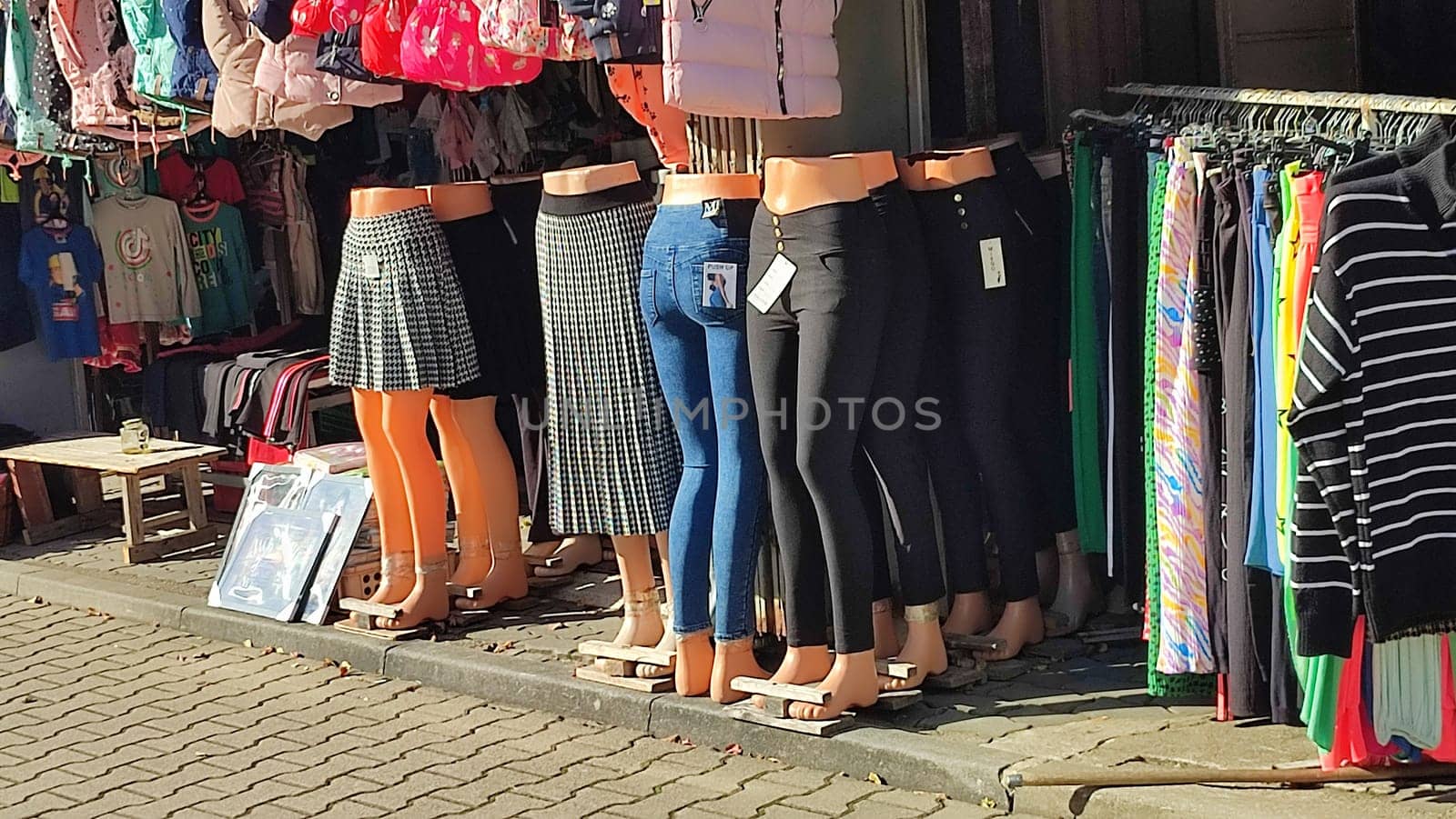 Mannequins skirts clothing shop shopping store objects . High quality photo