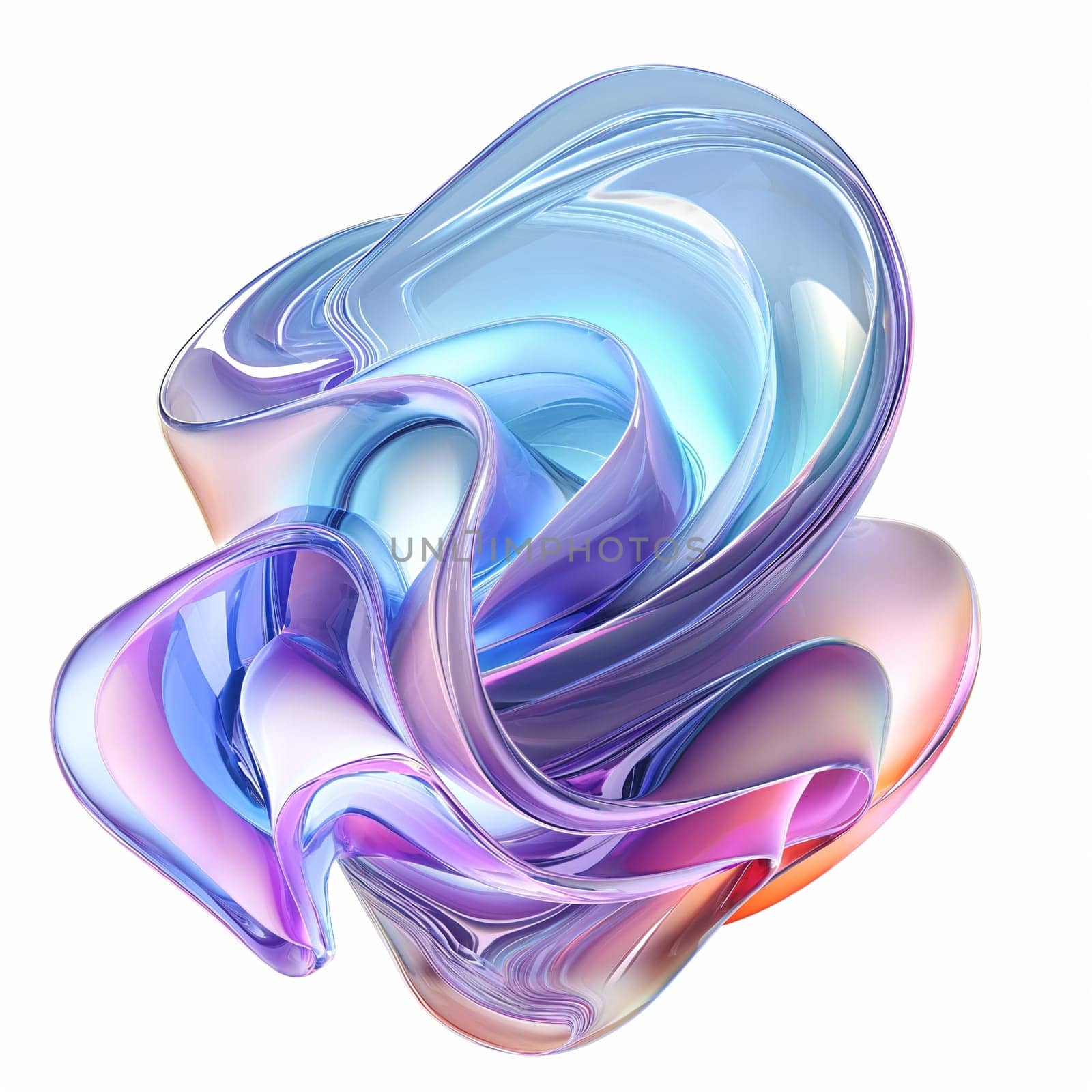 Fluid round 3D shape of liquid splash of holographic glass in motion. Iridescent liquid sphere. Generated AI