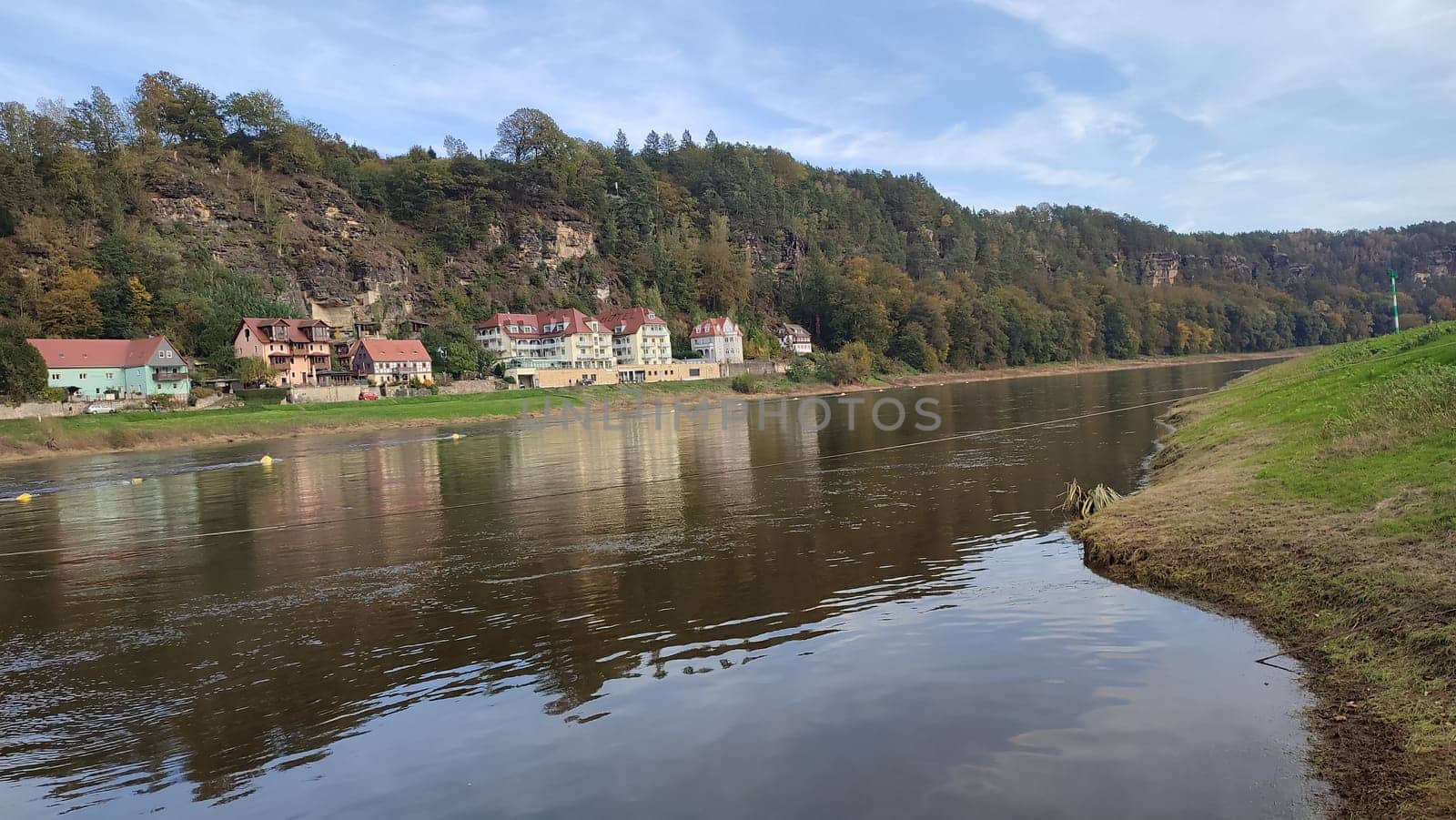 River scenic landscape nature background landscape summer day park travel water ecology forest outdoors sky season . High quality photo